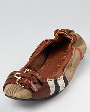 Burberry Ballerina Flats - Check Falcony