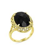 Bloomingdale's Onyx Oval Statement Ring In 14k Yellow Gold - 100% Exclusive