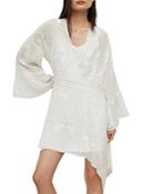 Allsaints Dawn Embroidered Asymmetric Dress