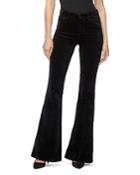 J Brand Valentina Velvet High-rise Jeans In Black