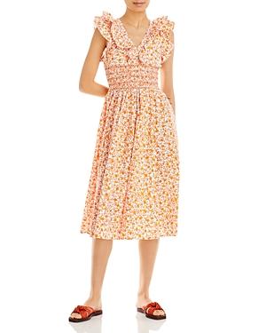 Aqua Scilla Smocked Printed Dress - 100% Exclusive