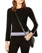 Karen Millen Striped-trim Sweater