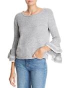 Aqua Asymmetric Bell-sleeve Sweater - 100% Exclusive