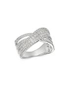 Bloomingdale's Diamond Crossover Band In 14k White Gold, 1.5 Ct. T.w. - 100% Exclusive