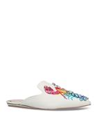 Kurt Geiger London Women's Otter Pointed Toe Rainbow Crystal Embroidered Lobster Slide Shoes