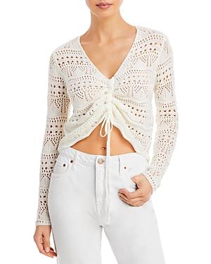 Aqua Crochet Ruched Top - 100% Exclusive