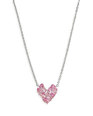 Nadri Pave Cluster Heart Pendant Necklace, 16-18