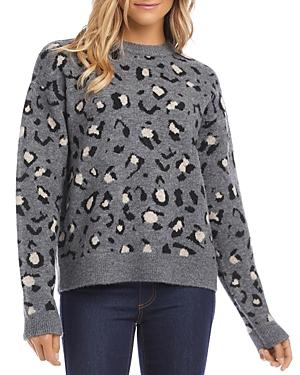 Karen Kane Animal Print Jacquard Sweater