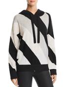 Minnie Rose Striped Cashmere Hooded Sweater