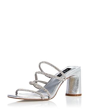 Aqua Women's Livyr Rhinestone High Heel Slide Sandals - 100% Exclusive