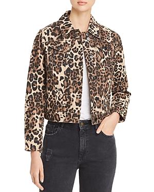 Bagatelle Leopard Print Denim Jacket