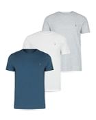 Allsaints Brace Tonic Cotton Logo Embroidered Tees, Pack Of 3
