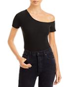 Aqua Asymmetric Off The Shoulder Bodysuit - 100% Exclusive