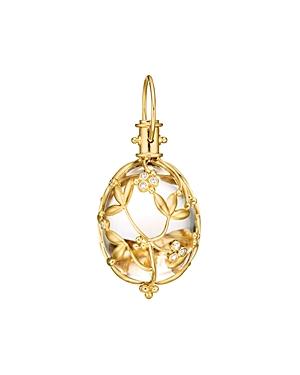 Temple St. Clair 18k Yellow Gold Vine Amulet With Rock Crystal & Diamond