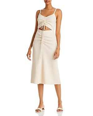 Lucy Paris Korii Cutout Ribbed Knit Midi Dress