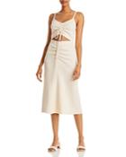 Lucy Paris Korii Cutout Ribbed Knit Midi Dress