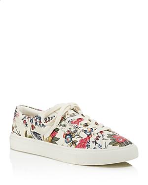 Tory Burch Amalia Floral Print Lace Up Sneakers