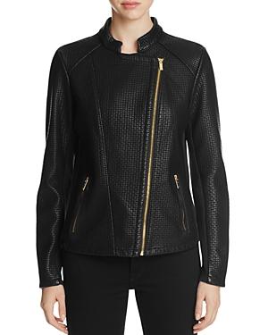 Calvin Klein Quilted Faux Leather Moto Jacket