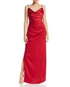 Laundry By Shelli Segal Draped Satin Gown