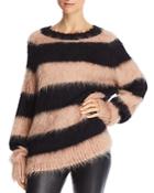 T By Alexander Wang Striped Textured Sweater