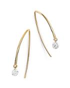 Aerodiamonds 18k Yellow Gold Solo Diamond Threader Earrings