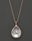 Ippolita Rose Rocky Candy Teardrop Pendant Necklace In Clear Quartz, 16