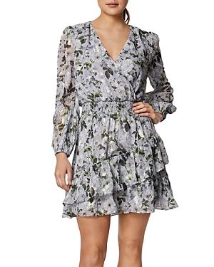 Laundry By Shelli Segal Long Sleeve Ruffled Dress