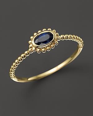 Lagos 18k Gold Oval Sapphire Stackable Ring