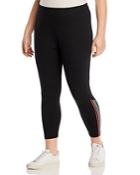 Marc New York Plus Performance Side-striped Cropped Leggings