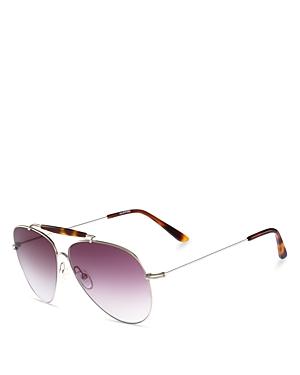 Valentino Mirrored Aviator Sunglasses, 61mm