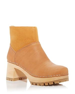 Swedish Hasbeens Women's Shearling Clog Booties