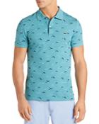 Lacoste Airplane-printed Slim Fit Pique Polo Shirt