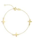 Bloomingdale's Made In Italy 14k Yellow Gold Cross Chain Link Bracelet - 100% Exclusive