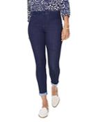 Nydj Petites Ami Skinny Cuffed Ankle Jeans In Rinse