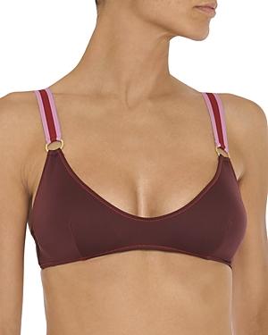 Stella Mccartney Padded Logo Tape Bikini Top