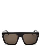 Tom Ford Men's Alessio Flat Top Square Sunglasses, 57mm