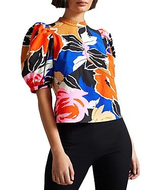 Ted Baker Azura Floral Print Puff Sleeve Blouse