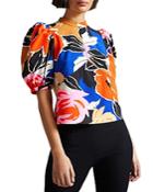 Ted Baker Azura Floral Print Puff Sleeve Blouse