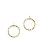14k Yellow Gold Open Circle Post Earrings - 100% Exclusive