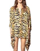 Zadig & Voltaire Tiger Print Caftan Swim Coverup