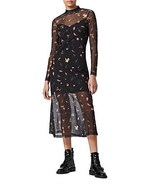 Allsaints Hanna Mutare Mesh Midi Dress