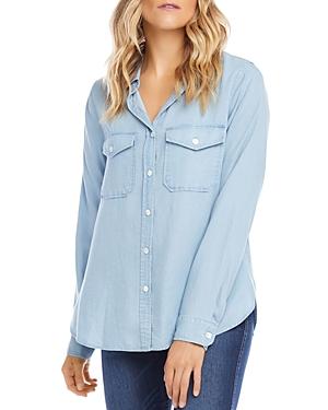 Karen Kane Chambray Button Up Shirt
