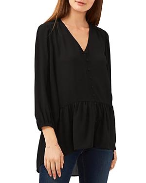 Vince Camuto Button Front Balloon Sleeve Top