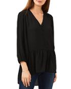 Vince Camuto Button Front Balloon Sleeve Top
