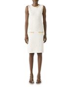 St. John Embellished Textured Knit Dress