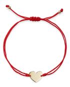 Moon & Meadow 14k Yellow Gold Polished Heart Cord Bolo Bracelet - 100% Exclusive