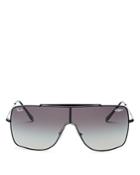 Ray-ban Unisex Brow Bar Shield Sunglasses, 135mm