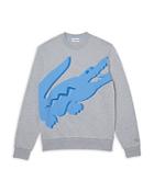 Lacoste Crew Printed Organic Cotton Fleece Sweatshirt