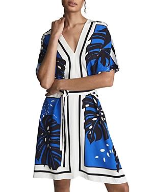 Reiss Hanh Palm Print Dress