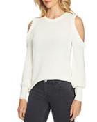 1.state Ruffled Cold-shoulder Sweater